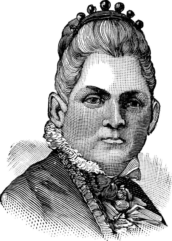 Señora. juan a. logan, ilustración de la vendimia vector