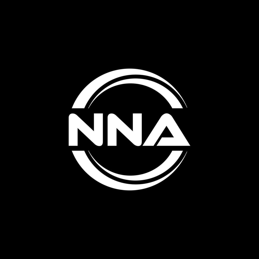 NNA letter logo design in illustration. Vector logo, calligraphy designs for logo, Poster, Invitation, etc.
