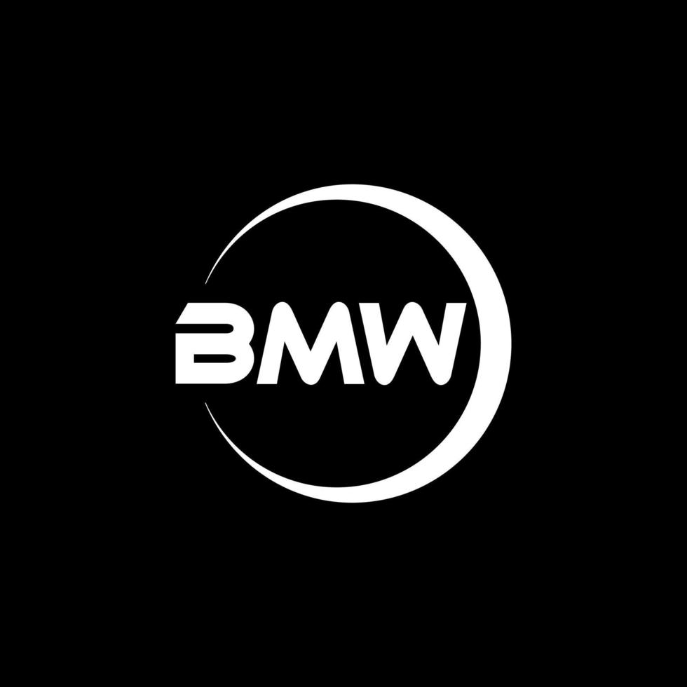 BMW letter logo design in illustration. Vector logo, calligraphy designs for logo, Poster, Invitation, etc.