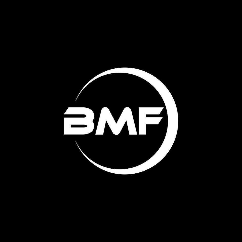 BMF letter logo design in illustration. Vector logo, calligraphy