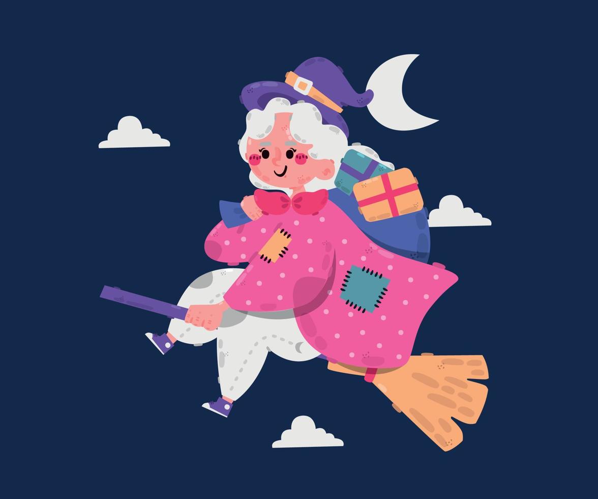 Cartoon Drawn Witch Character Illustration vector