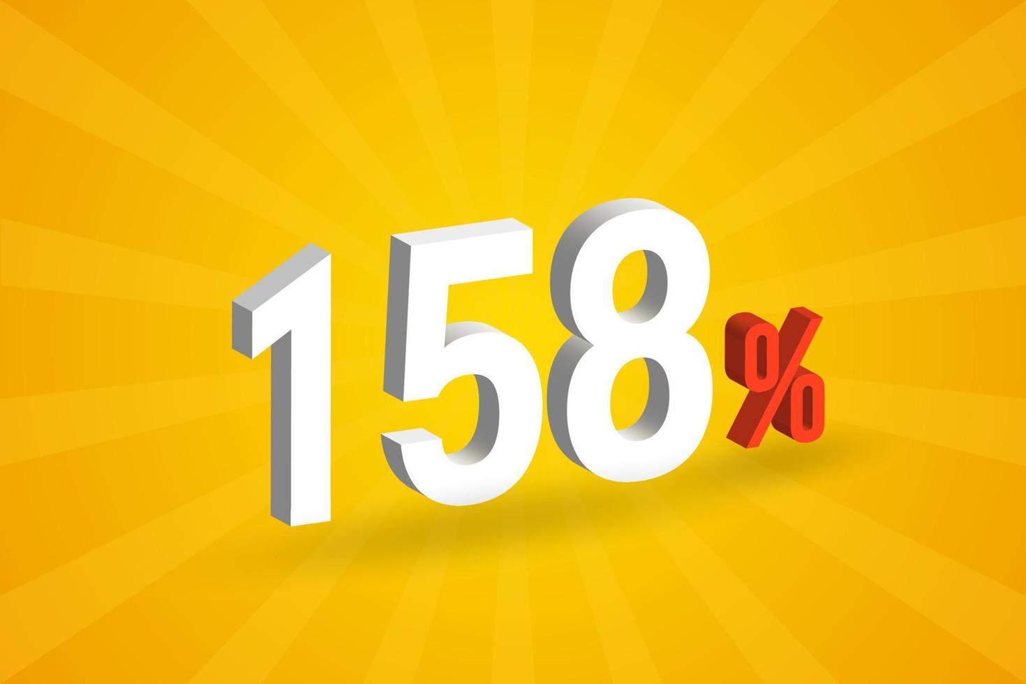 158 discount 3D text for sells and promotion. vector