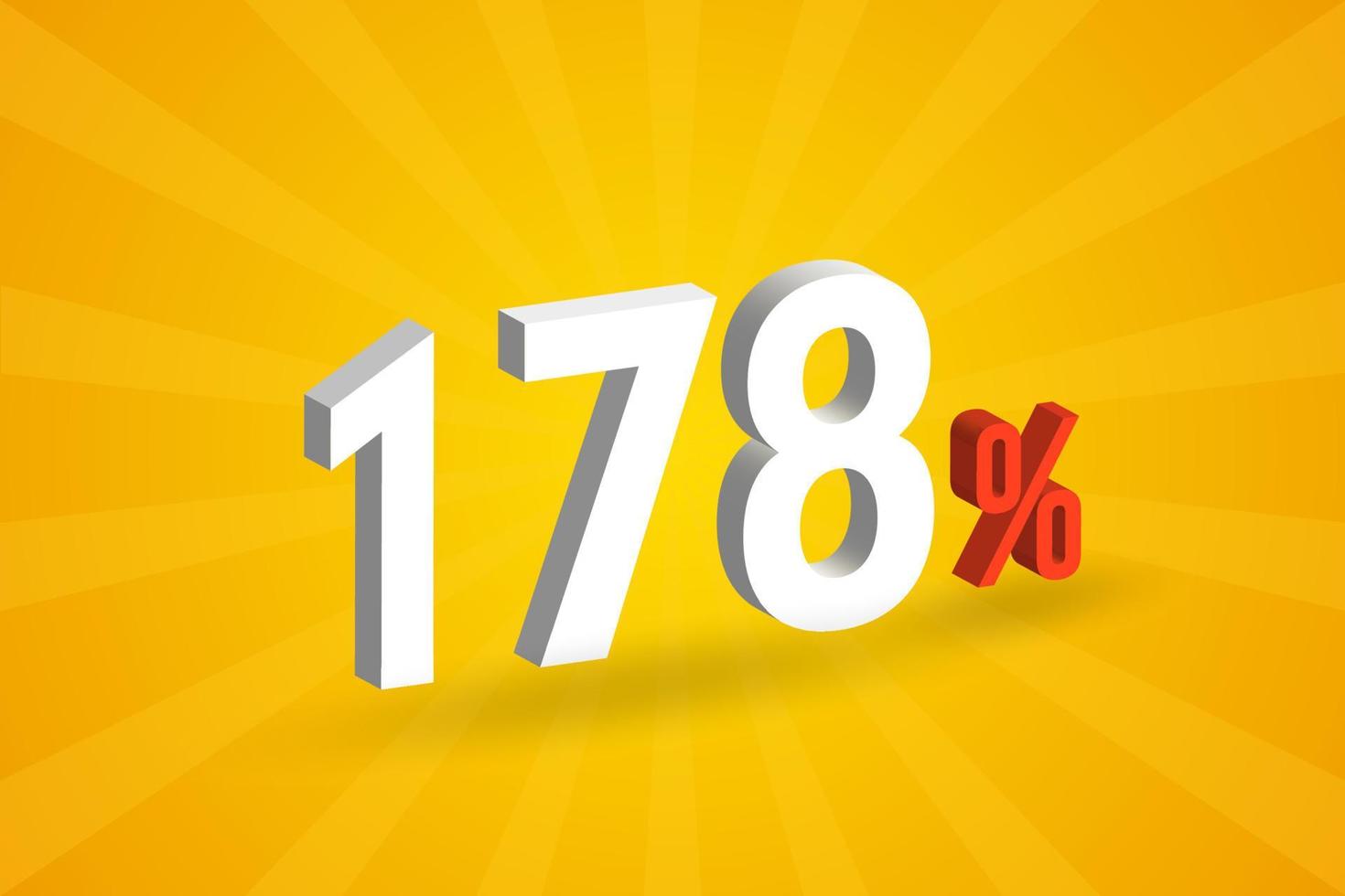 178 discount 3D text for sells and promotion. vector