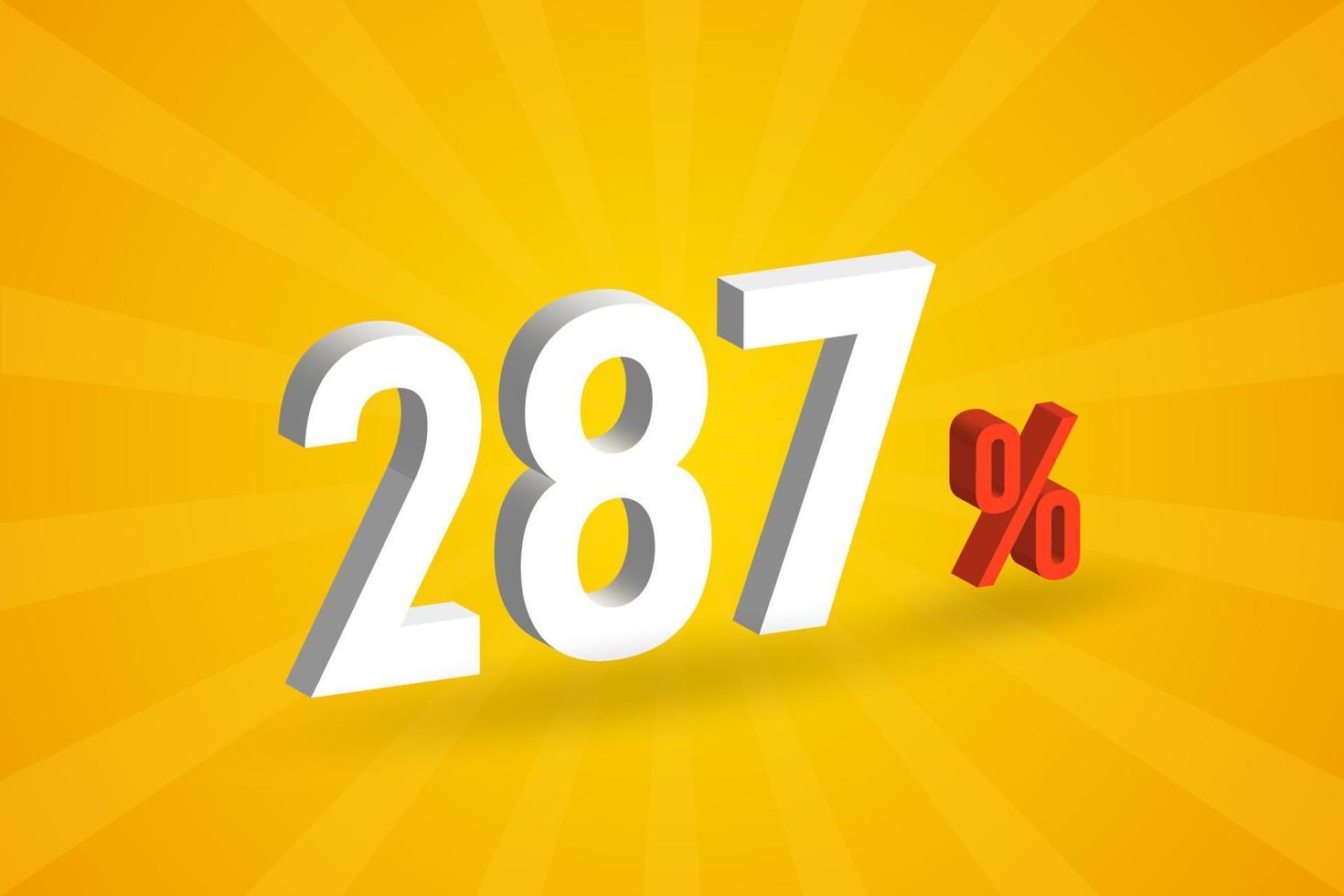 287 discount 3D text for sells and promotion. vector