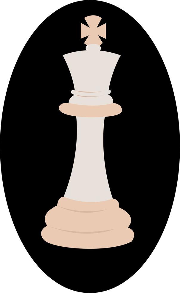 Rey de ajedrez blanco, ilustración, vector sobre fondo blanco.