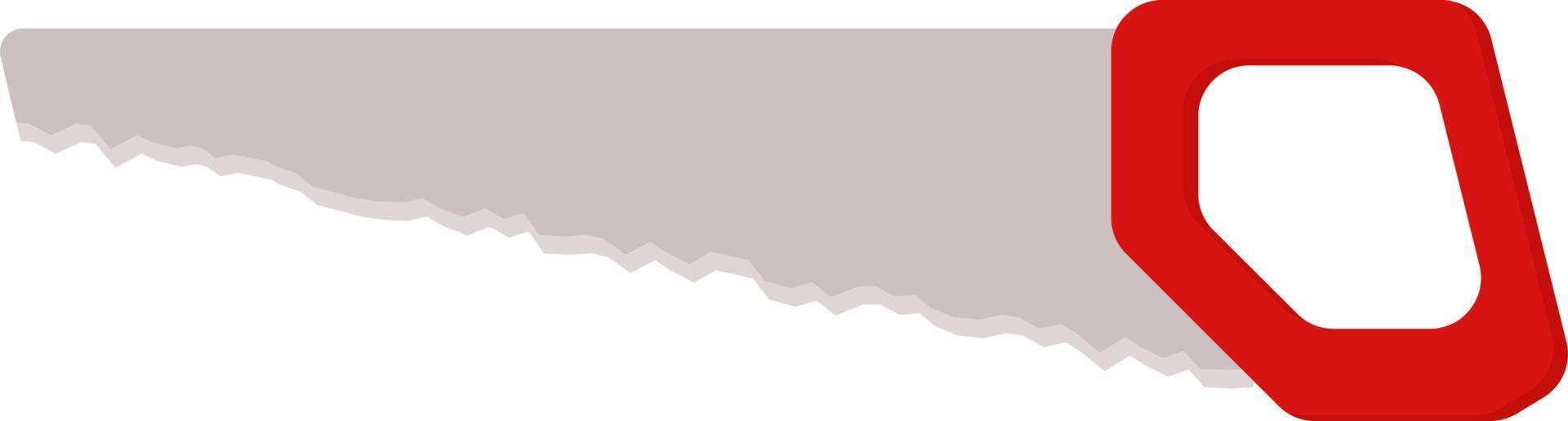 Hand saw, illustration, vector on white background.