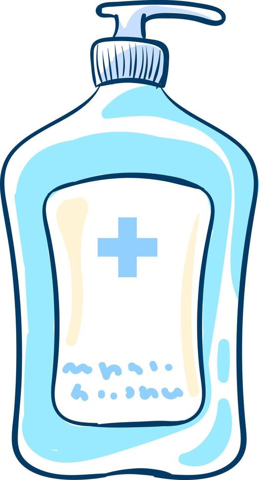 Bottle hand sanitizer, illustration, vector on white background