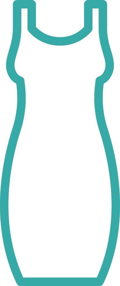 Long white skinny dress, illustration, vector on a white background.