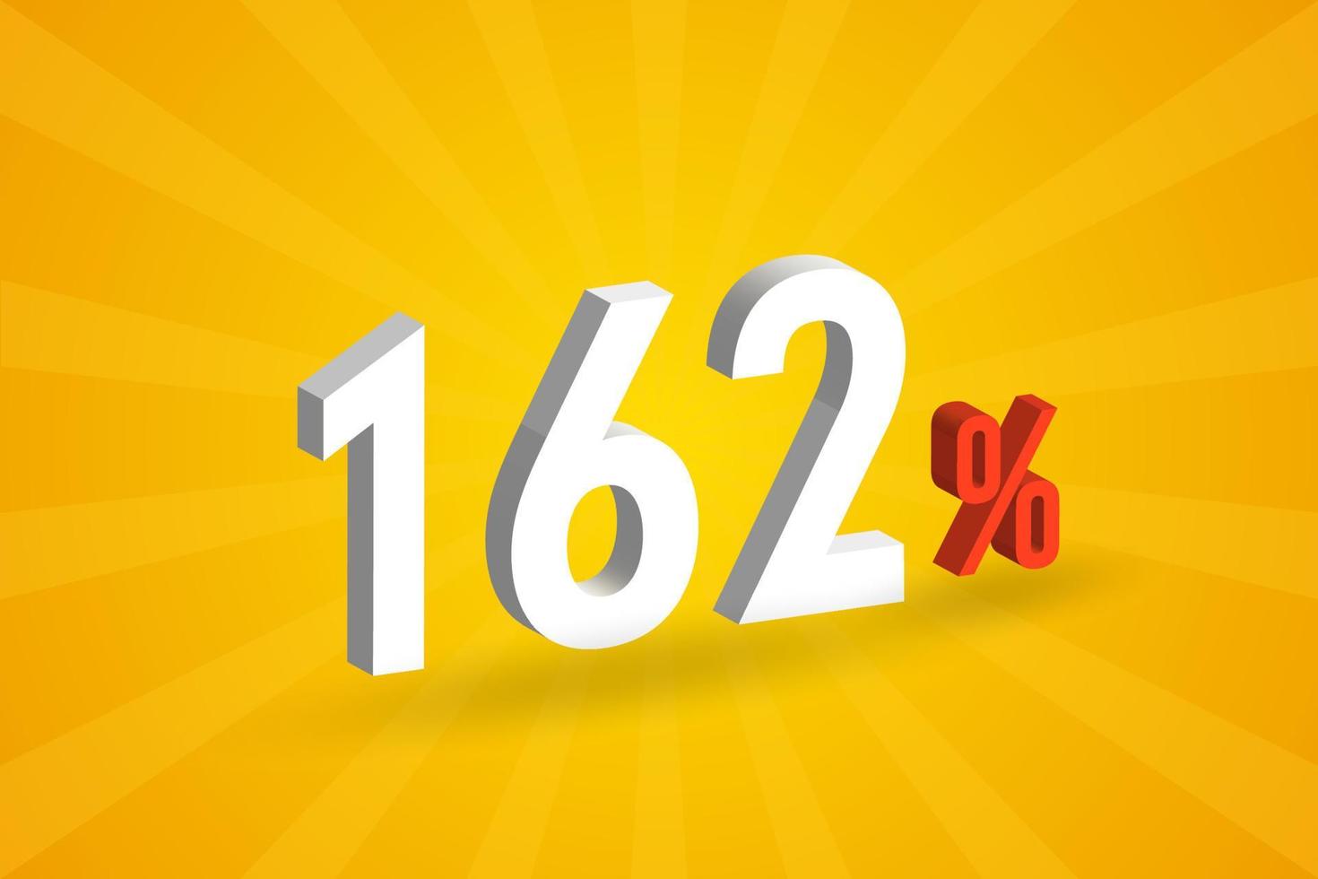 162 discount 3D text for sells and promotion. vector