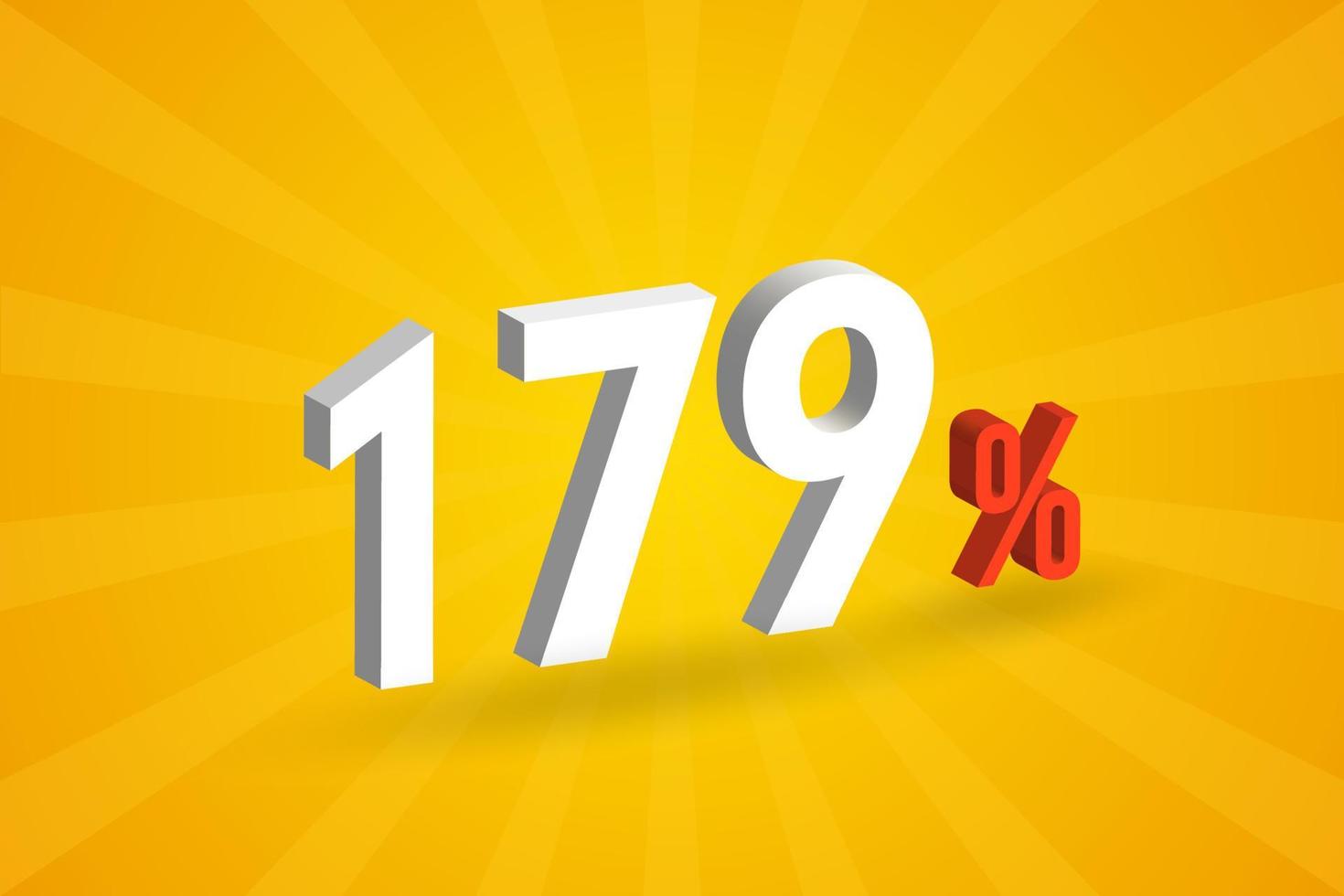 179 discount 3D text for sells and promotion. vector