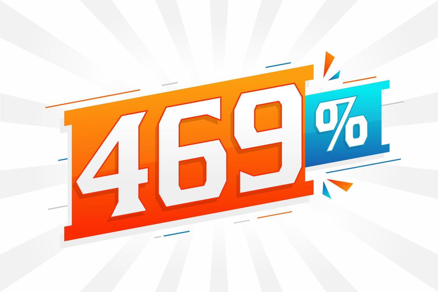 469 discount marketing banner promotion. 469 percent sales promotional design. vector