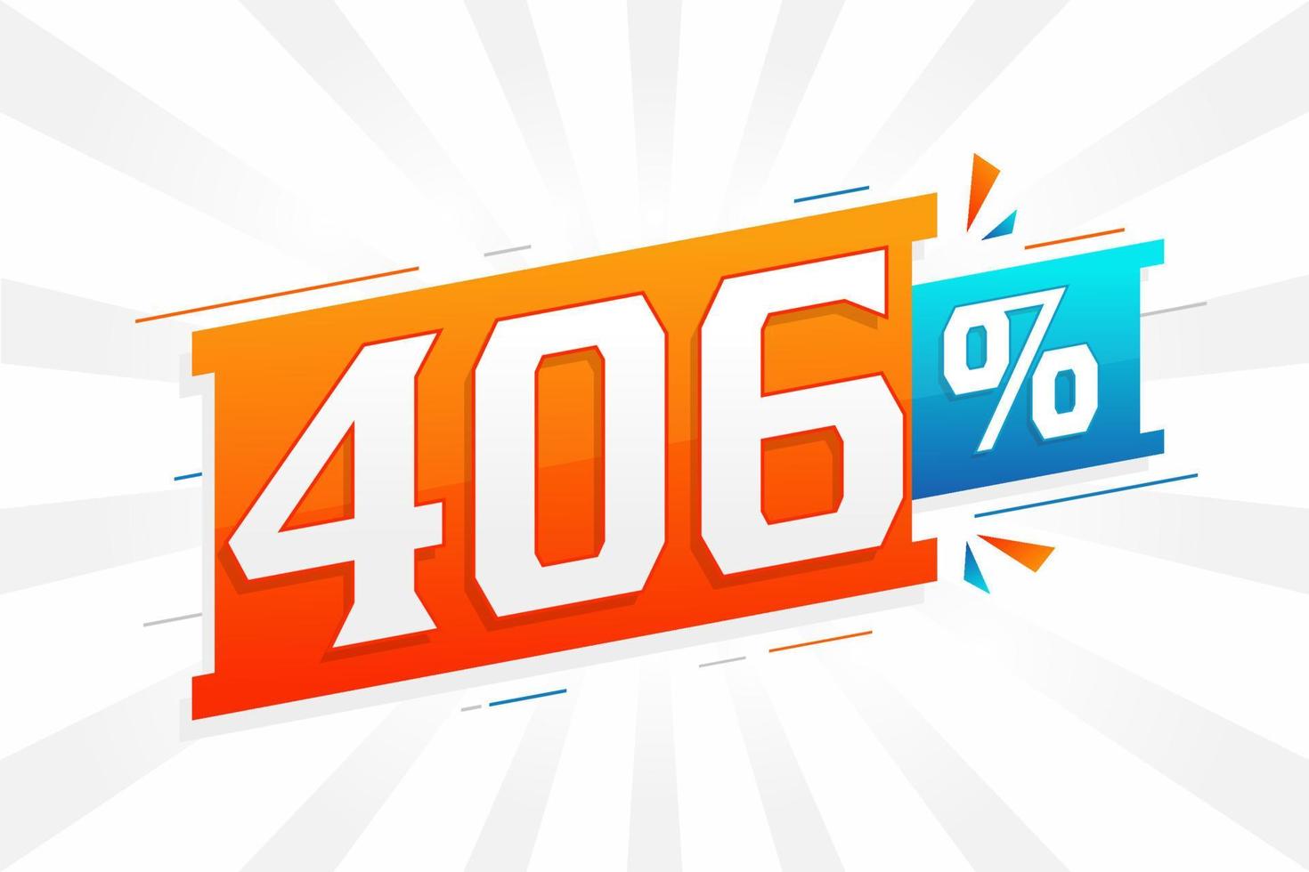 406 discount marketing banner promotion. 406 percent sales promotional design. vector