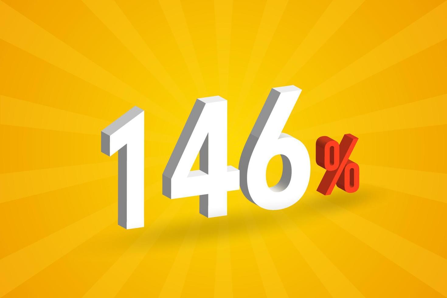 146 discount 3D text for sells and promotion. vector
