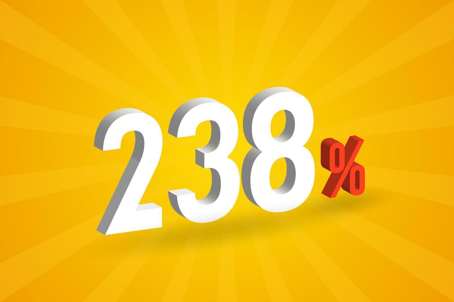 238 discount 3D text for sells and promotion. vector