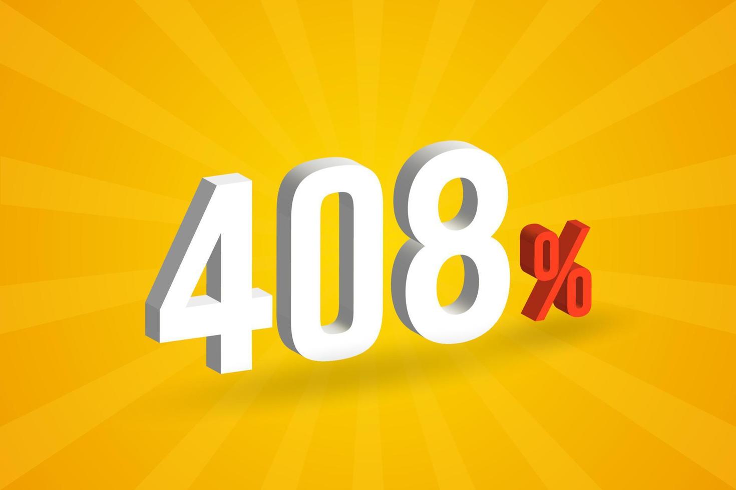408 discount 3D text for sells and promotion. vector