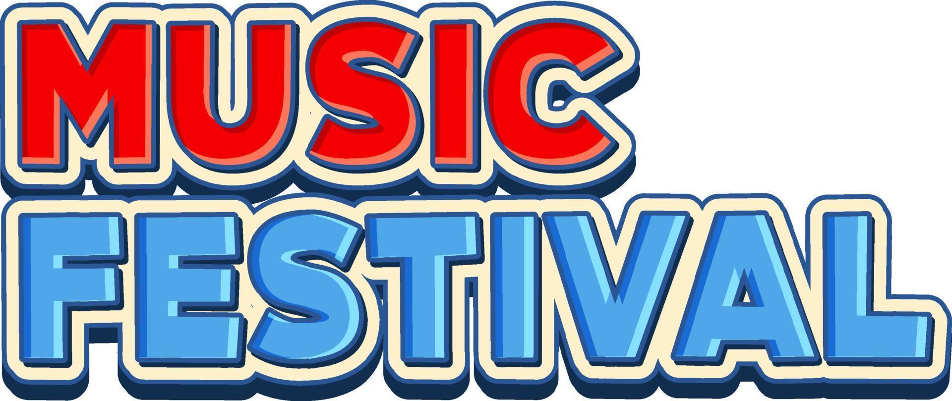 Music festival text for poster or banner design vector