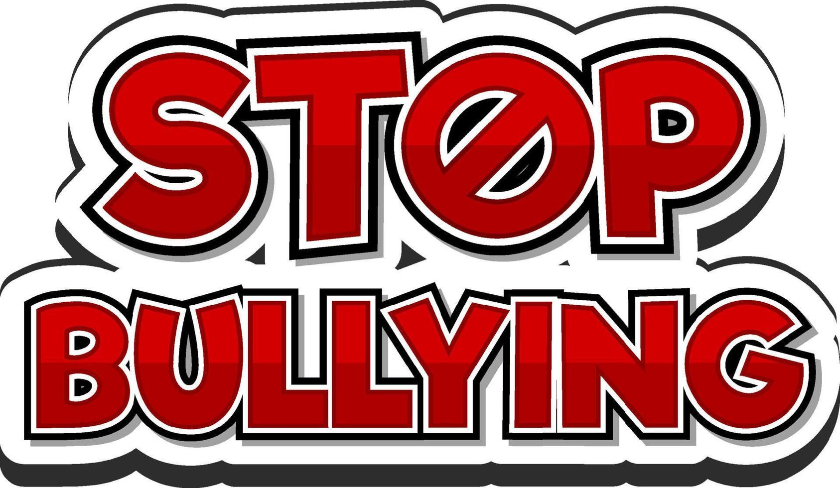 Stop Bullying text for banner or poster design vector