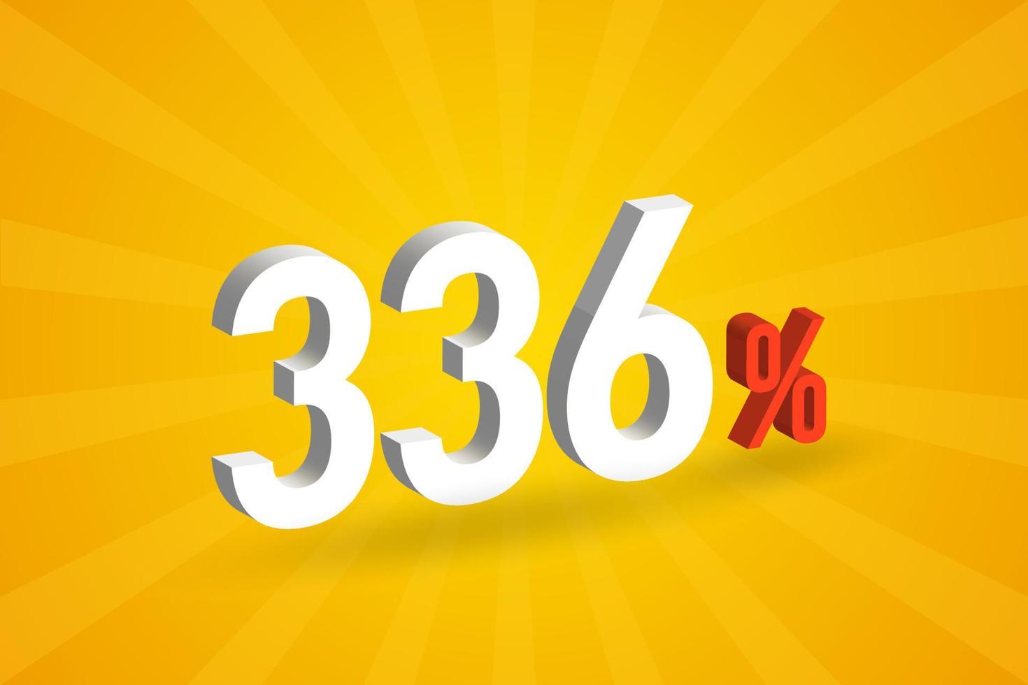 336 discount 3D text for sells and promotion. vector
