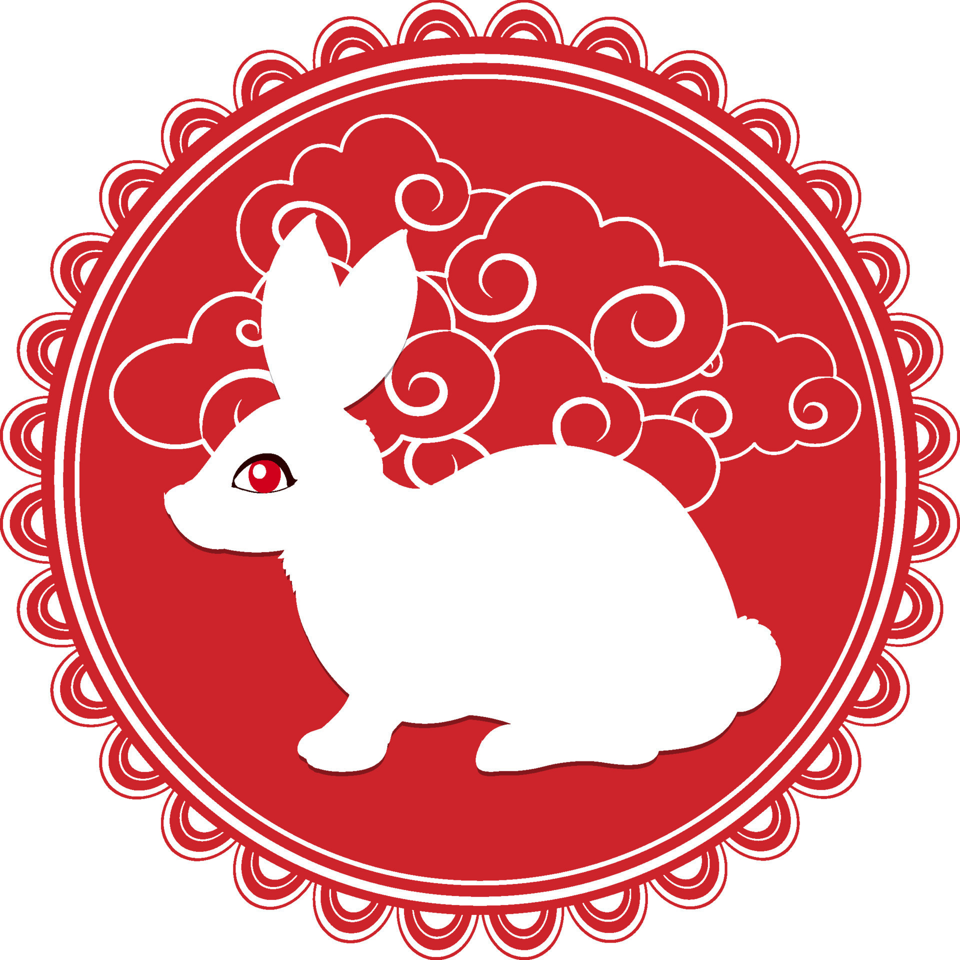 Chinese Lunar New Year Rabbit symbol 2023 13499902 Vector Art at Vecteezy