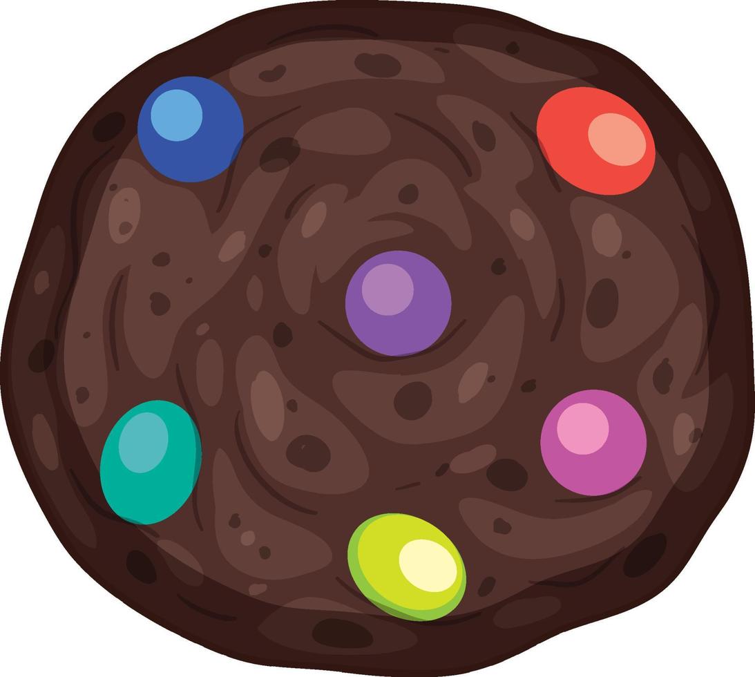 Isolated delicious cookie biscuit cartoon vector