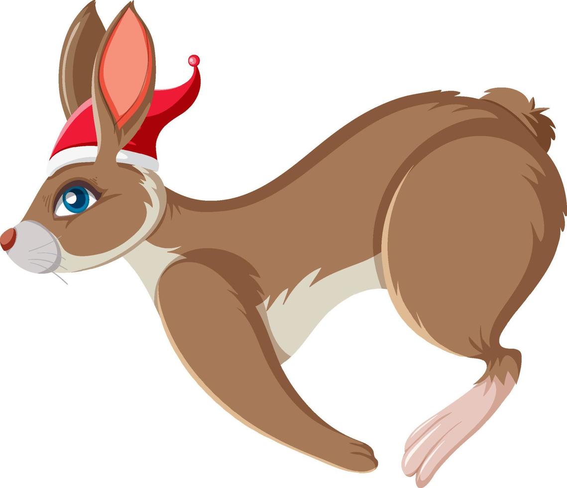 Cute rabbit cartoon character running vector