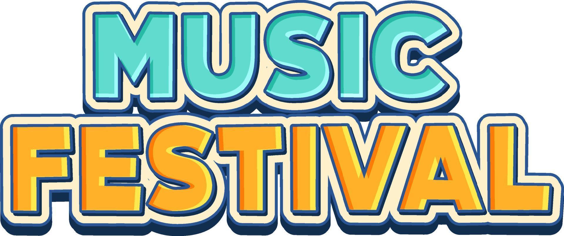 Music festival text for poster or banner design vector