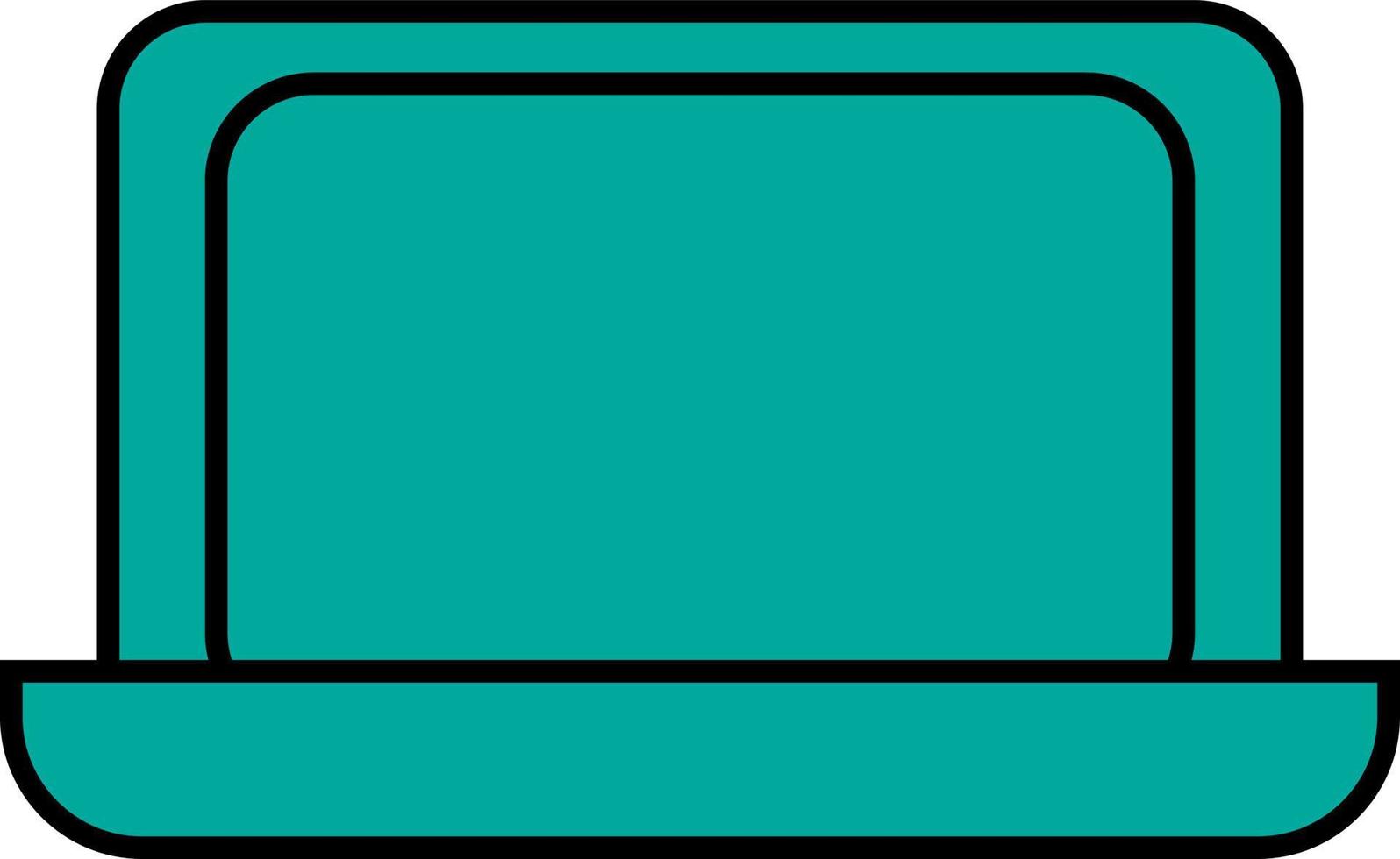 Technology device laptop, illustration, vector on a white background.