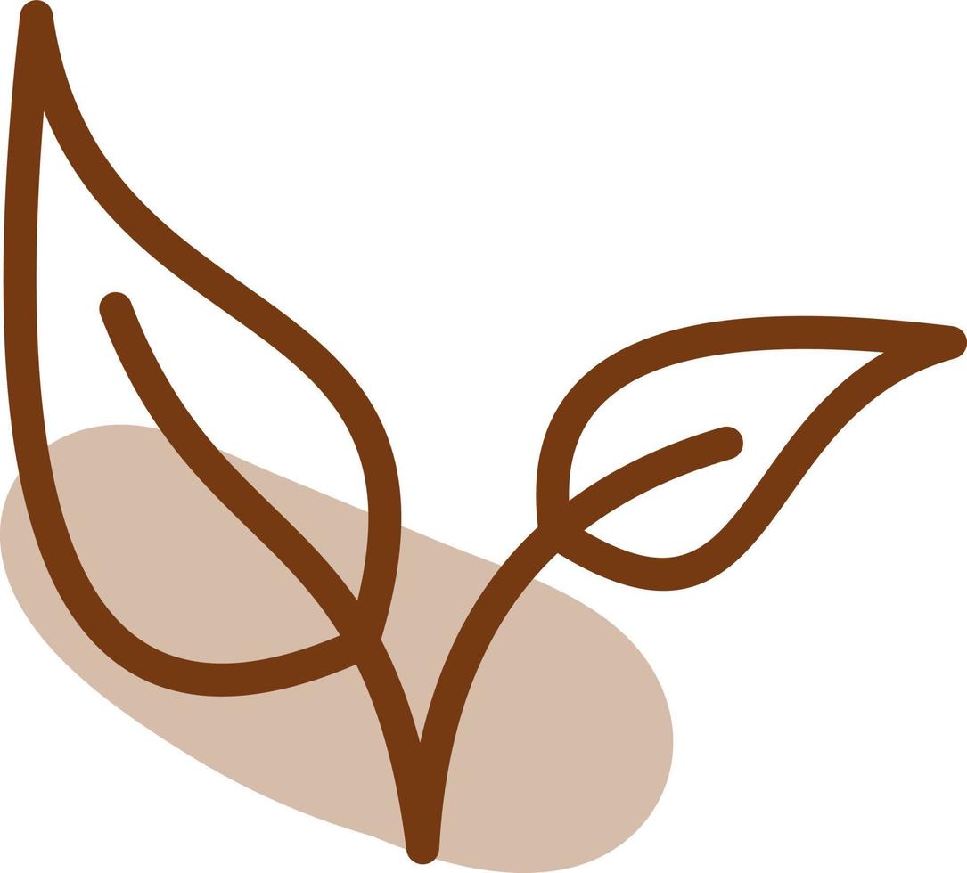 Tea leaves, illustration, vector on a white background.