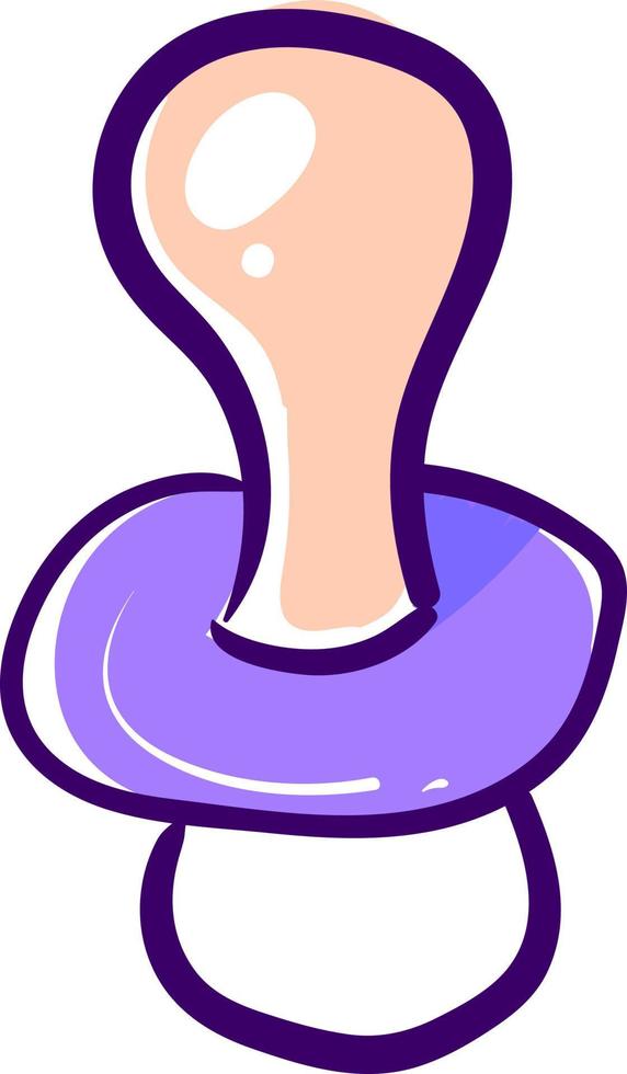 Baby nipple, illustration, vector on white background.