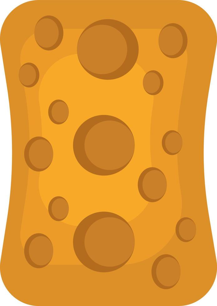 Orange sponge, illustration, vector on white background