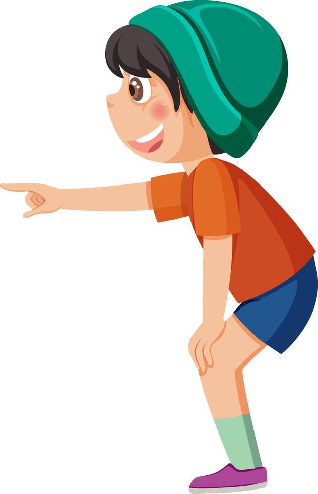 A girl pointing with bullying expression vector