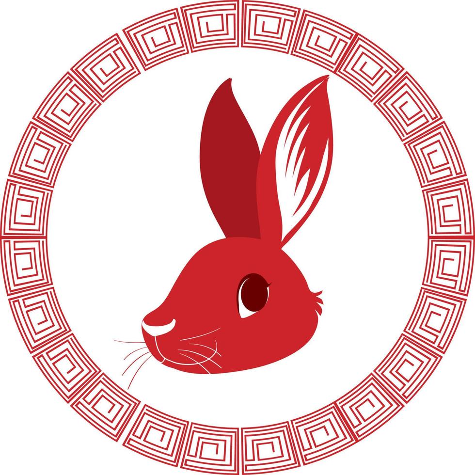 Chinese Lunar New Year Rabbit symbol 2023 vector