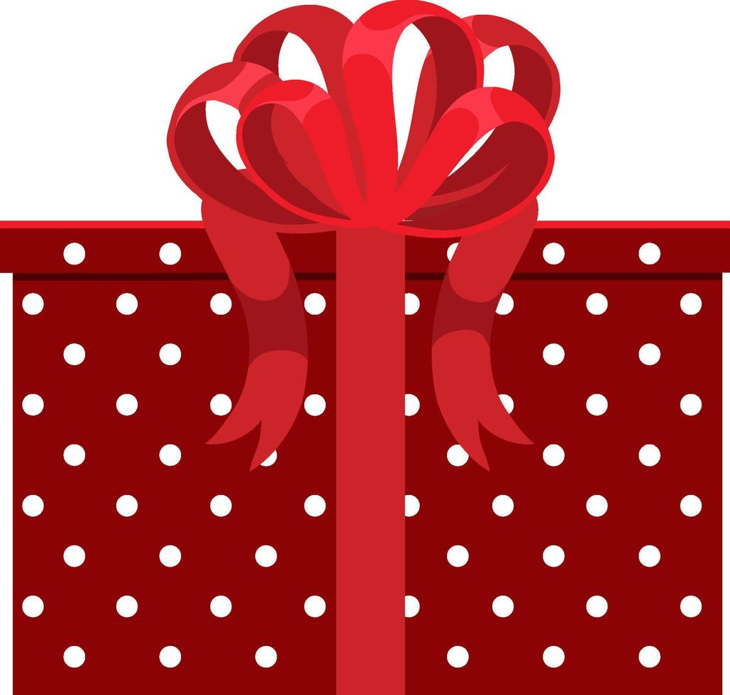 A polka dot simple gift box vector