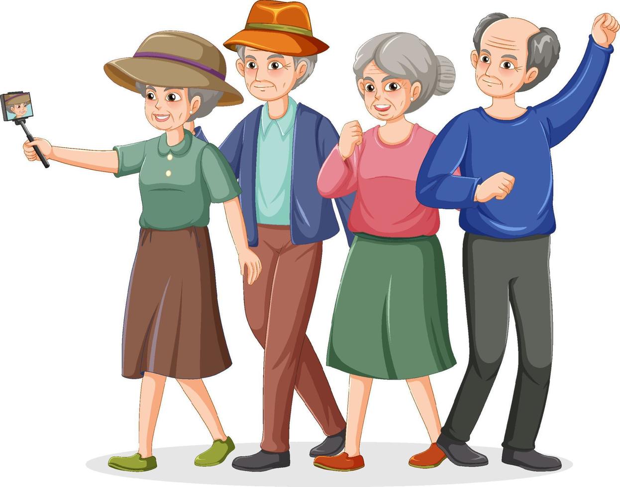 Group of senior people vector