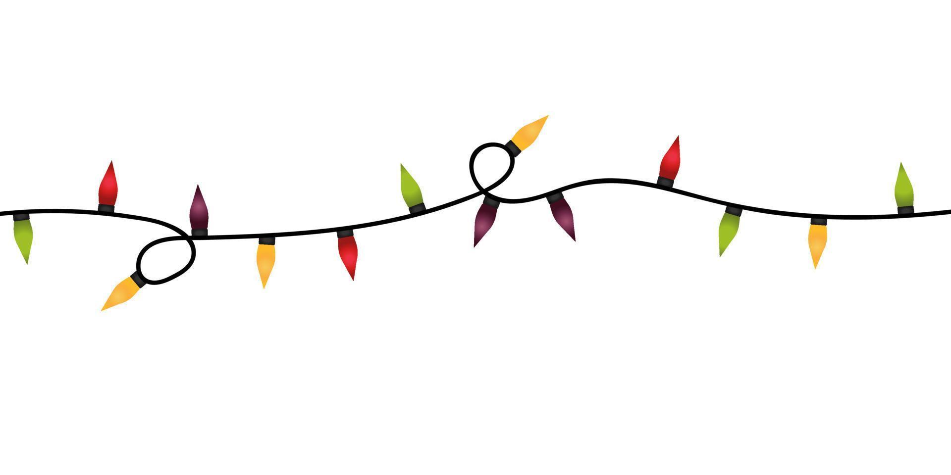 colorful christmas lights vector