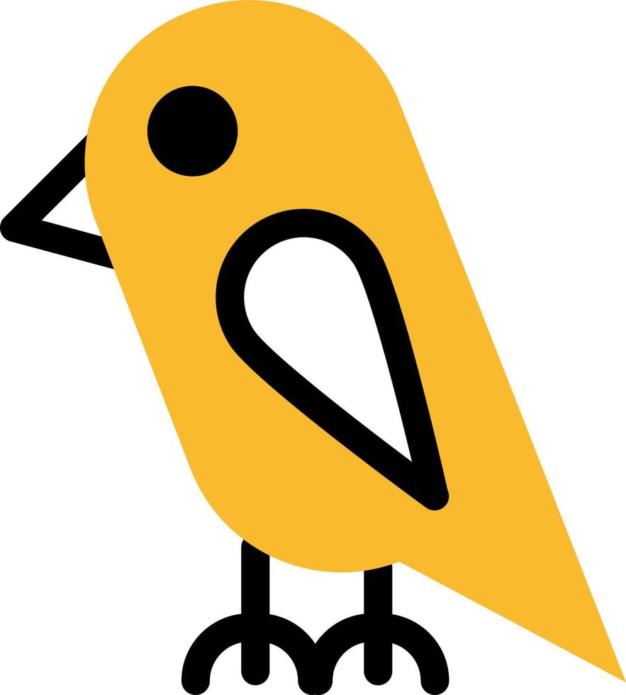 Pet bird, illustration, vector on a white background.