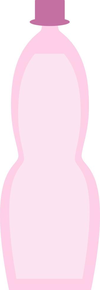 Pink water bottle, illustration, vector, on a white background. vector