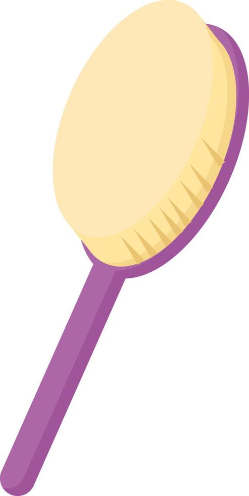 Cepillo púrpura para el cabello, ilustración, vector sobre fondo blanco.