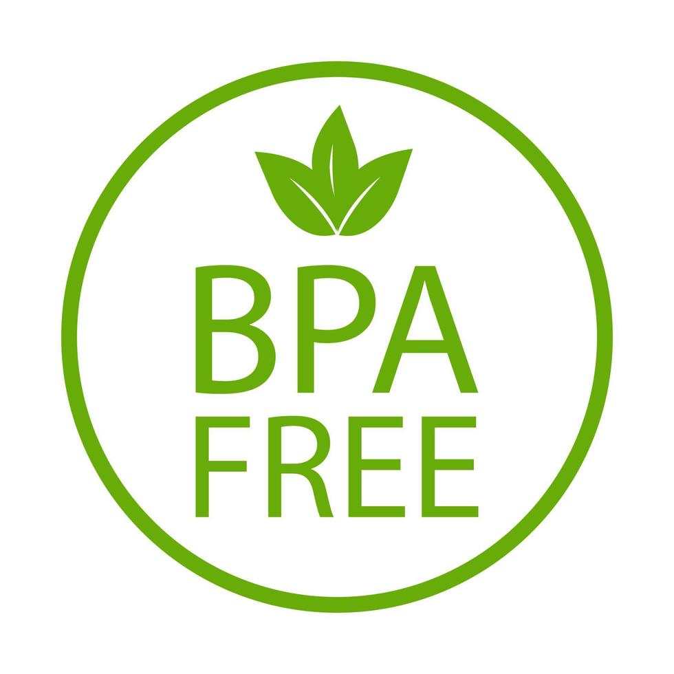 bisfenol a libre de bpa y ftalatos icono libre vector signo de plástico no tóxico para diseño gráfico, logotipo, sitio web, redes sociales, aplicación móvil, ilustración de interfaz de usuario