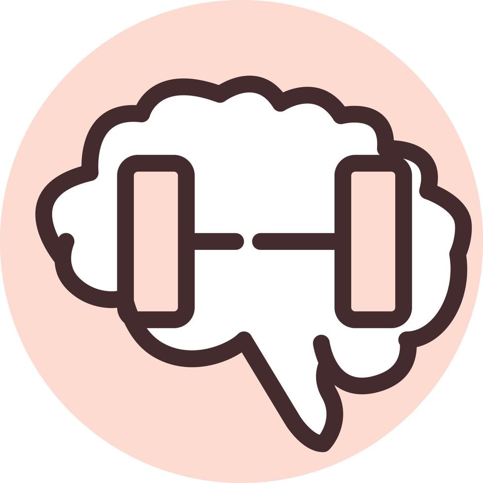 Brain training, illustration, vector on a white background.