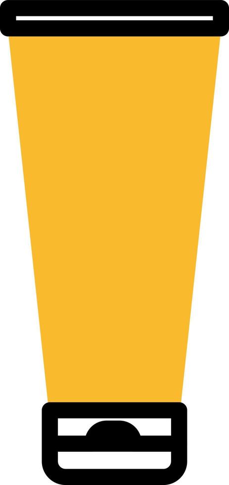 Yellow toothpaste, illustration, vector on a white background.