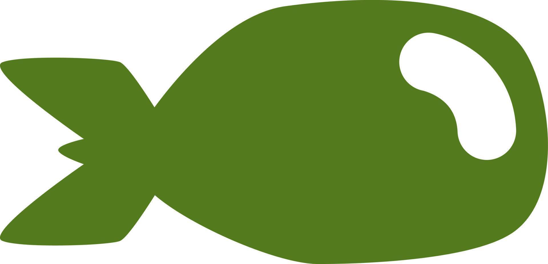 Military green submarine, illustration, vector on a white background.