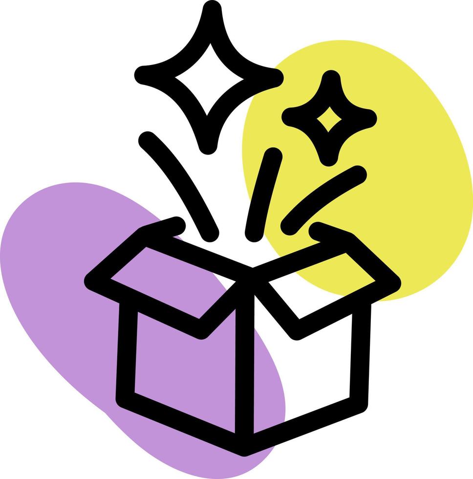 Magic box, illustration, vector, on a white background. vector