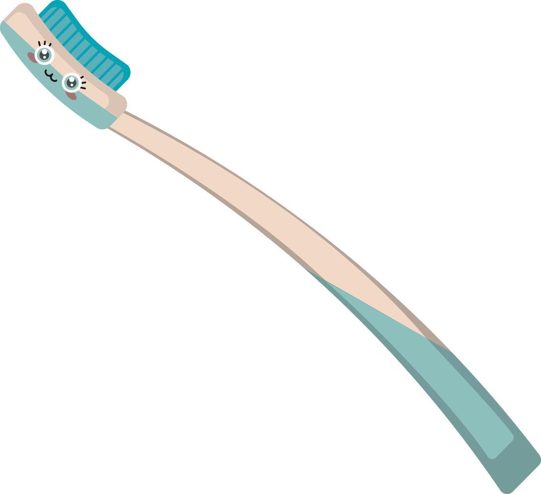 Toothbrush, illustration, vector on white background