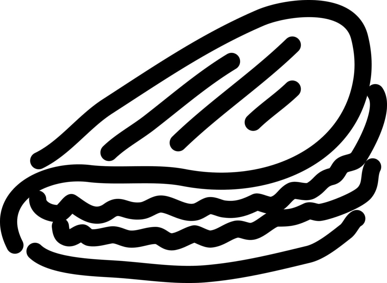 Sándwich fresco, ilustración, vector sobre un fondo blanco.