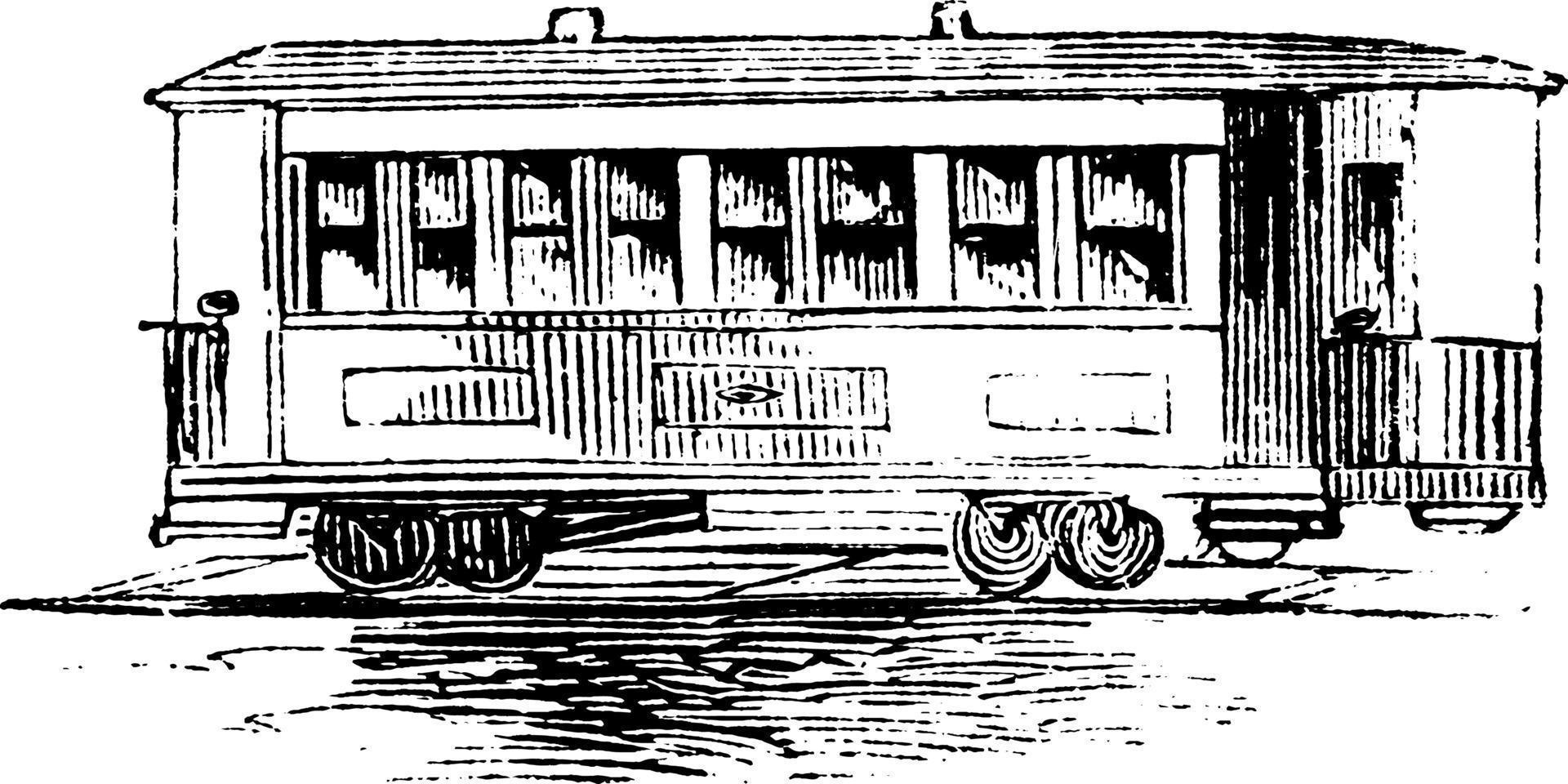 tranvía, ilustración vintage. vector