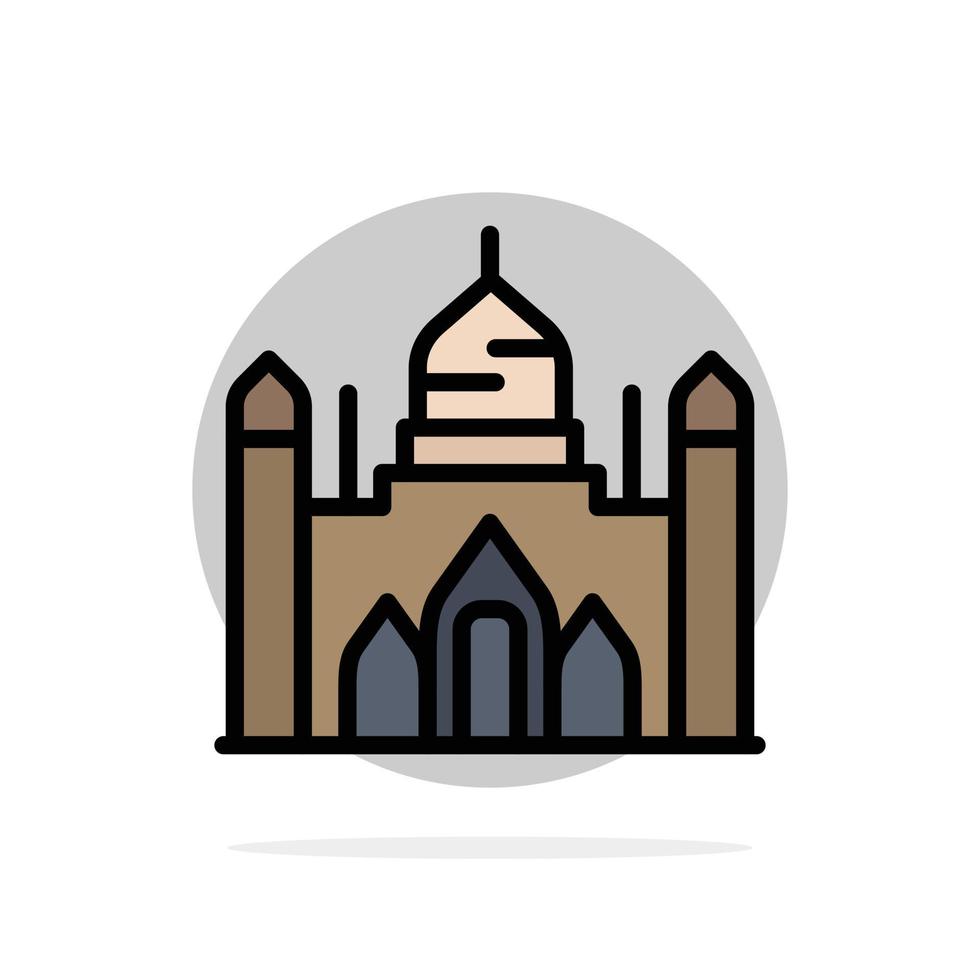 Aurangabad Fort Bangladesh Dhaka Lalbagh Abstract Circle Background Flat color Icon vector