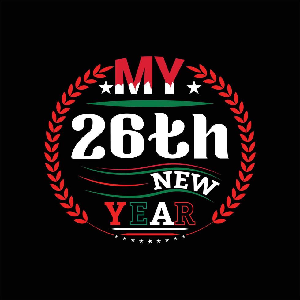 feliz año nuevo diseño de camiseta 2023 vector