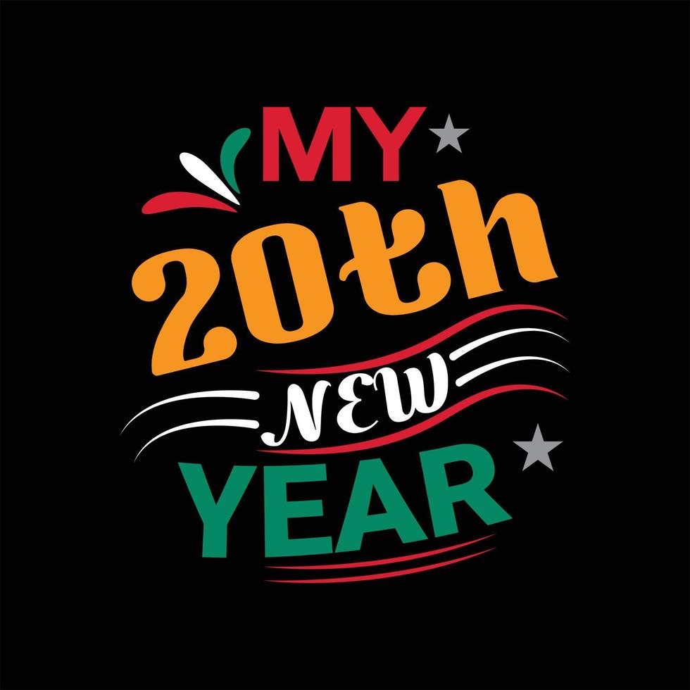 HAPPY NEW YEAR T-SHIRT DESIGN 2023 vector