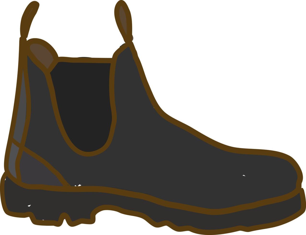Winter boot, illustration, vector on white background.